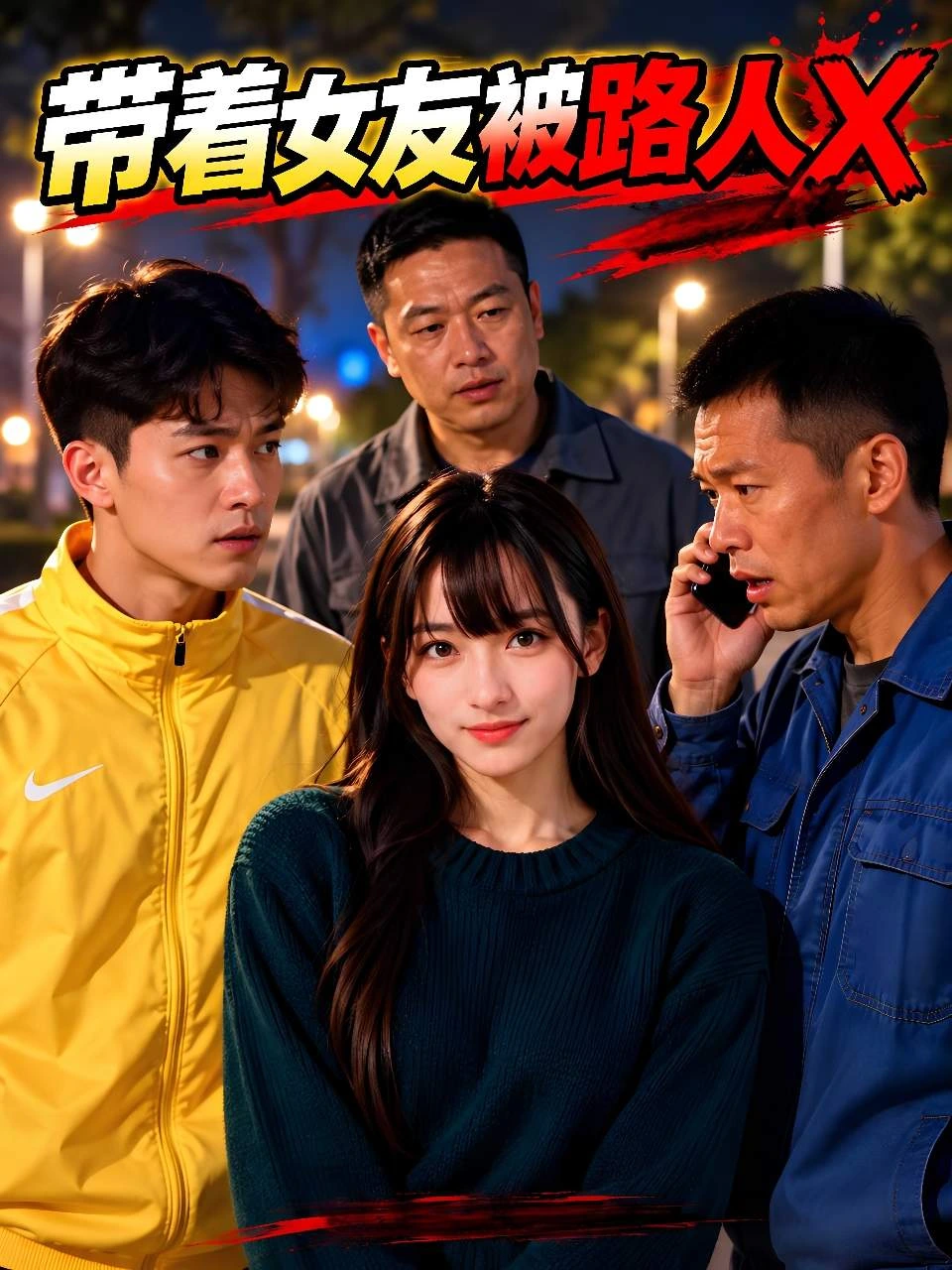 带着女友被路人X海报